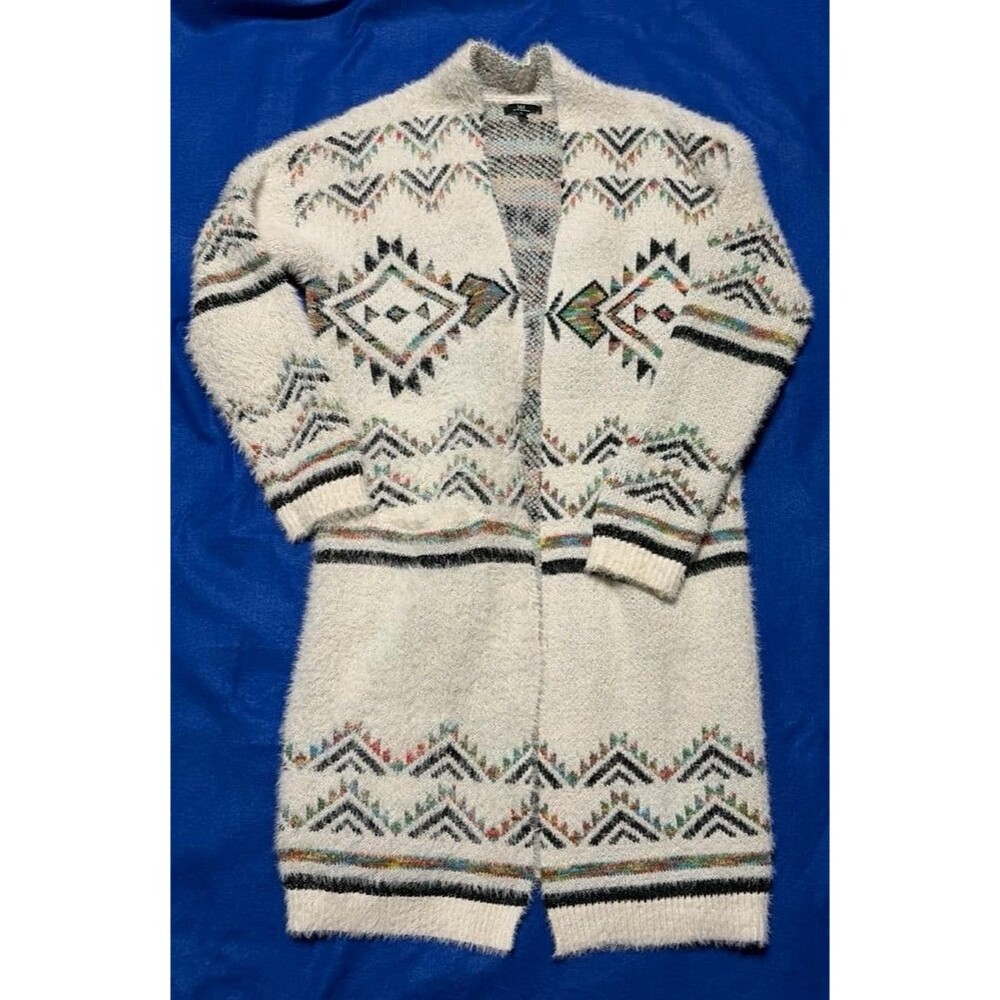 MM by My Michelle Fuzzy Knit Aztec Southwestern Cardigan XL